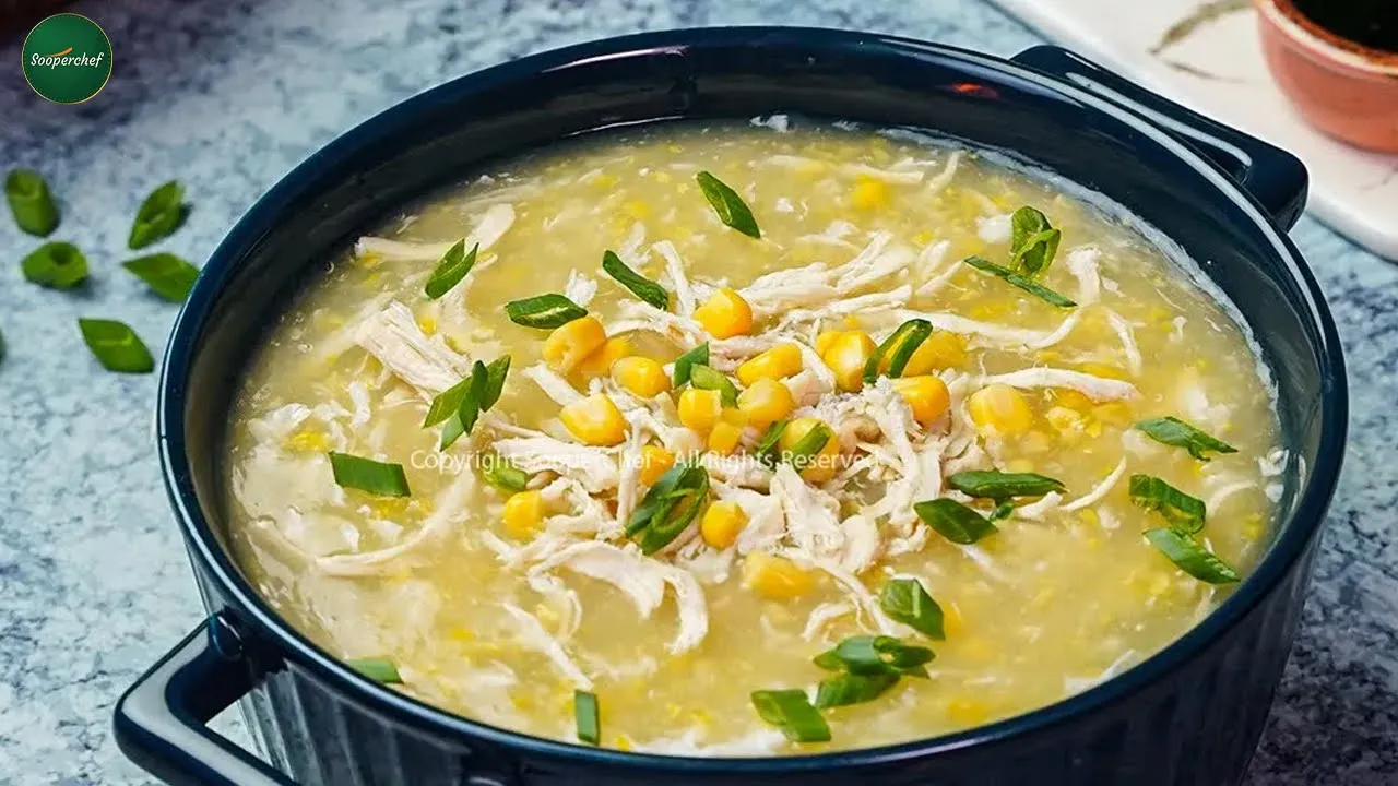 Chicken Corn Soup Recipe by SooperChef (Winter Special Soup Recipe)