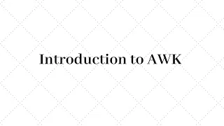 01-Introduction to AWK