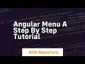Angular menu a step by step tutorial