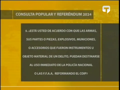 Consulta popular y referéndum se realizará el 21 de abril del 2024