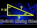 30-60-90 Right Triangles - Find the Side Lengths