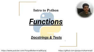 Intro to Python Functions Docstrings Tests