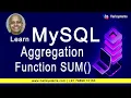 SQL Aggregate Functions - SUM Function DBMS SQL Tutorial Harisystems