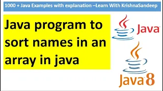 Write a java program to sort names in an array
