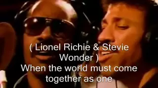 we are the world usa africa singers name lyric 