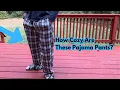 COOFANDY Men s Plaid Casual Pants Soft Cotton Pants Drawstring Lounge