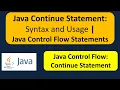 Java Continue Statement Syntax and Usage Java Control Flow Statements Java Tutorial
