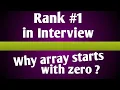 Array in C algorithms how array works Why array index starts with zero