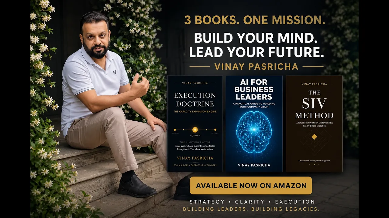I wrote three books. Here's what each one fixes. — video by Vinay Pasricha