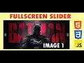 Full-Screen Image Slider with HTML CSS JavaScript Auto Slide Arrows