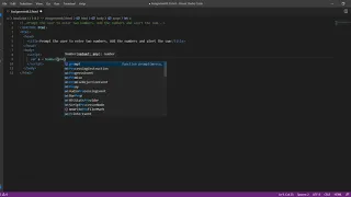 Prompt the user to enter two numbers Add the numbers and alert the sum JavaScript