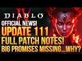 Diablo 4 - Update 111 Full Patch Notes Big Promises Missing Here s Why Big Season 1 Exploit