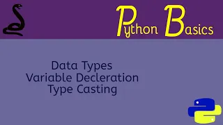 Data Types Variables Type Casting Python Basics Python Lecture 1