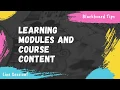 Learning Modules and Course Content