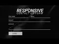 Responsive Contact Us Form Using HTML5 and CSS3