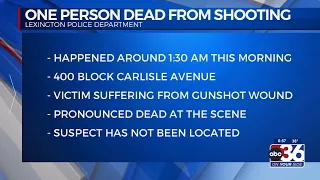 One person is dead from shooting on Carlisle Ave in Lexington