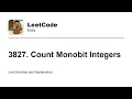 3827 Count Monobit Integers Leetcode Easy