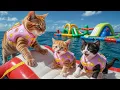 Download Lagu Mama Cat and Ginger Kitten Rescues a Lost Kitten at the Beach – A Heartwarming BBQ by the Sea 🐱🏖️🔥