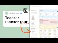 Notion Teacher Planner walkthorugh Interactive Dashboard Sub Plans More