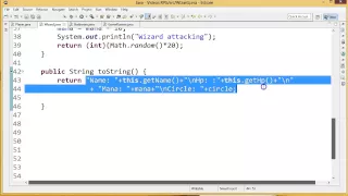 Class Hierarchies - Example RPG Data Class pt4 toString
