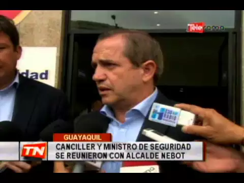 Canciller y ministro de seguridad se reunieron con alcalde Nebot