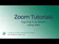 Signing in to Zoom using SSO