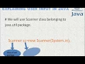 Scanner Class in JAVA