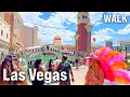 LAS VEGAS Walking Tour by Day 2025 The Strip Downtown Las Vegas with Captions 4K 60fps