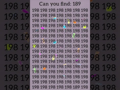 Can you find the hidden number 189? #find #puzzle #shorts