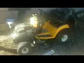 Agri-Fab 48 in Snowplow installation on Cub Cadet xt1 42