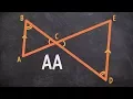 Geometry - How to show two triangles are similar using AA with parallel sides