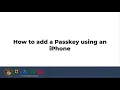 Add Microsoft Authenticator Passkey for iPhone