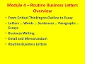Module 4 Routine Business Letters Factsheet