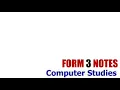 data processing chapter 2 computer studies in form 3