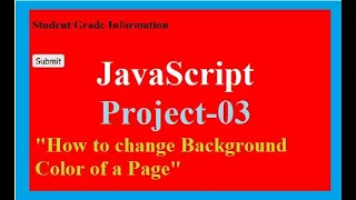 How to change Background Color for the Page JavaScript project-03 Beginners Project