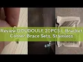 Review DOUDOULE 20PCS L Bracket Corner Brace Sets Stainless Steel L Brackets for Wood Shelves 90 D