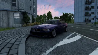 BMW E36 325i Test Drive Street Drifting on Polish Roads in BeamNG Drive