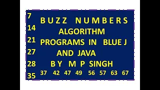 Buzz Numbers Programs In BlueJ Java Lesson 14