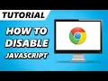 How to disable JavaScript in Google Chrome Tutorial 2025
