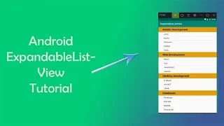 Expandable listview in Android studio example Java Android Tutorial