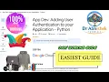 App Dev Adding User Authentication to your Application - Python APRIL 2026