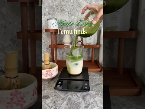 making the perfect matcha and matcha corner with Temu 🍵🌱🤎 #temu #temuhaul #ad