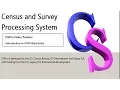 CSPro Introduction to CAPI Data Entry Windows and Android