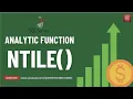 NTILE analytic function in SQL Server -