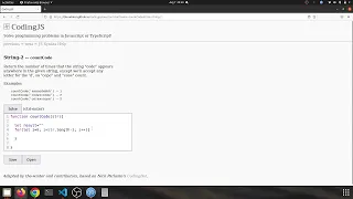 String 2 countCode Javascript solution
