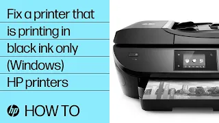 How to fix an HP printer that is printing in black ink only Windows HP printers HP Support