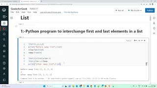 1-Python program to interchange first and last elements in a list