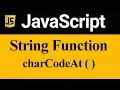 charCodeAt Method in JavaScript Hindi