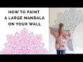 How to paint a large mandala stencil on your wall DIY