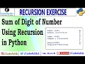 Python Tutorials - Program To Print Sum Of Digits of Positive Integer Number Using Recursion